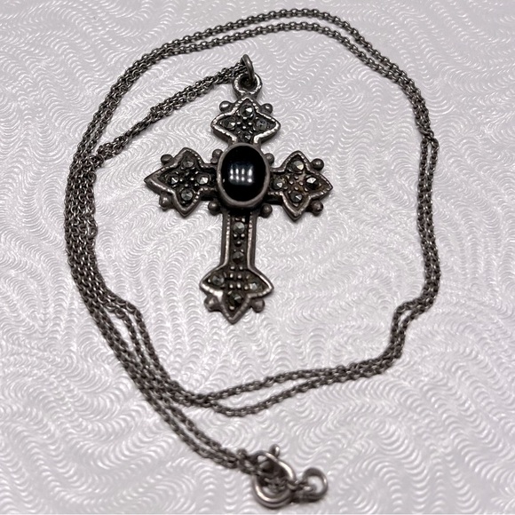 Marcasite cross 925 - Picture 4 of 4